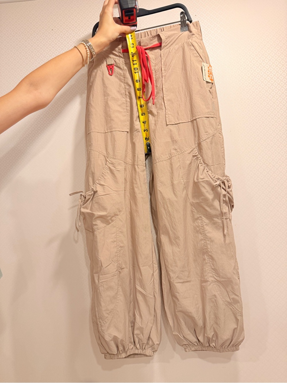 NWT Free People Movement High Point Hiking Joggers with Red Drawstring Size S - Picture 7 of 12